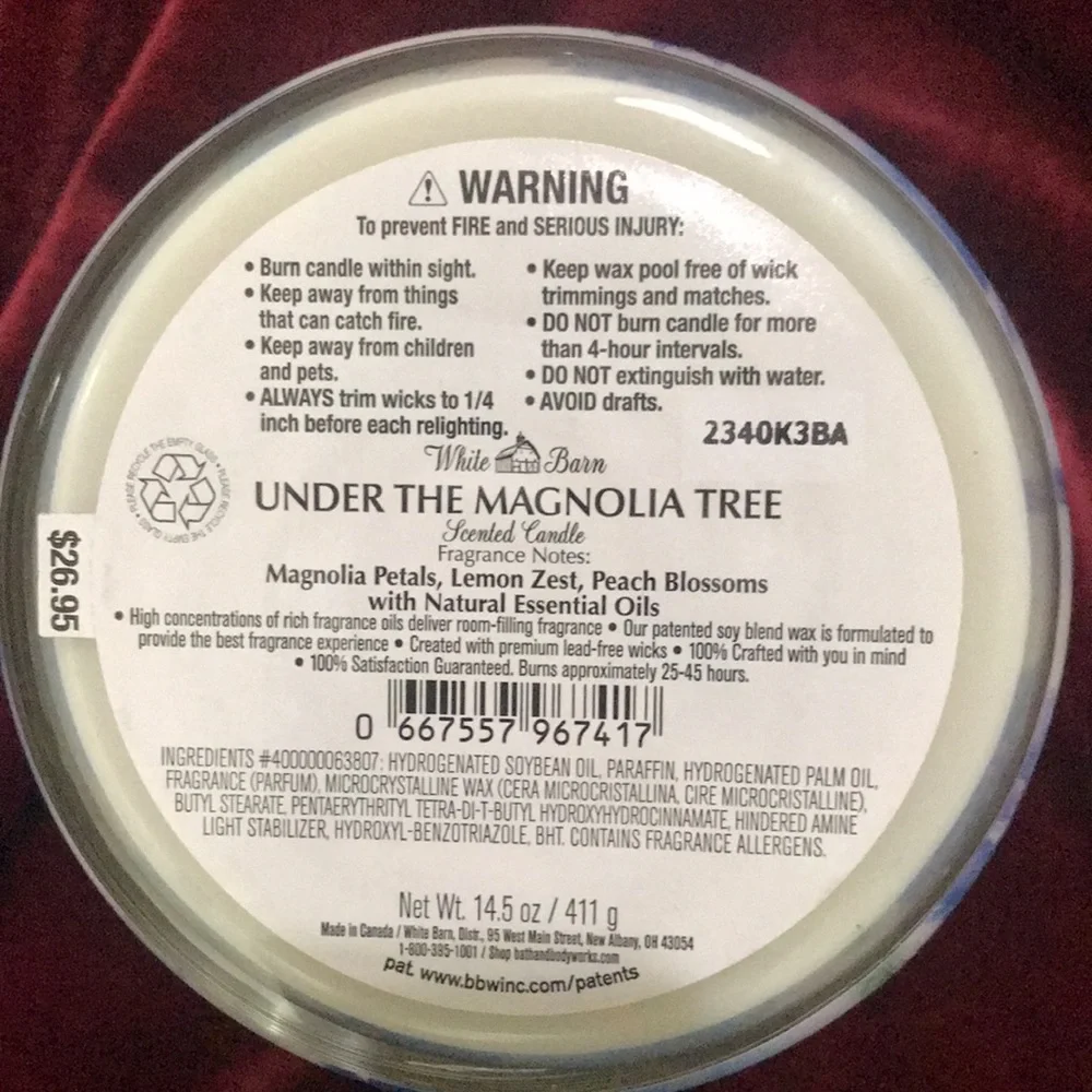NEW- Under the Magnolia Tree- White Barn/ Bath & Body Works - Picture 5 of 5